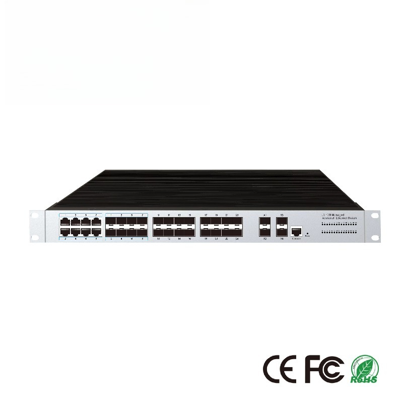 Switch 24 Port 10G Uplink - Switch Ethernet Industrial Gerenciado com 24