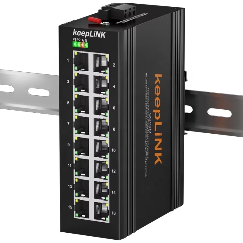 Industrial Switch Din Rail Gigabit - Switch Gigabit de 16 Portas Ethernet