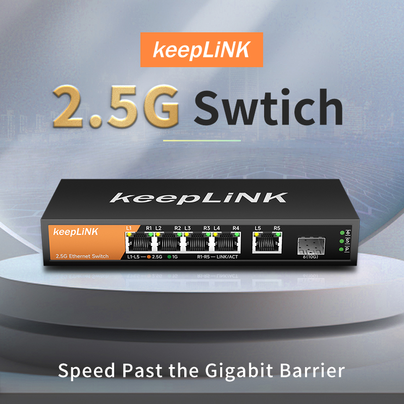 Switch 5 Port 2.5G Unmanaged - Switch Ethernet 2.5G de rede plug