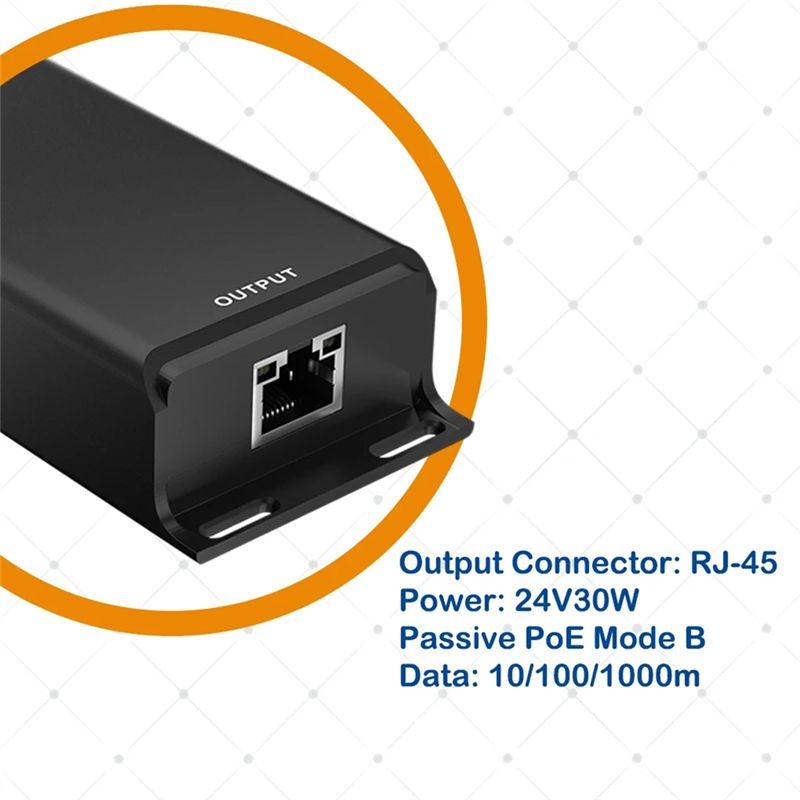 Poe Injector Gigabit 30W - Injetor PoE Gigabit DT21, Entrada de