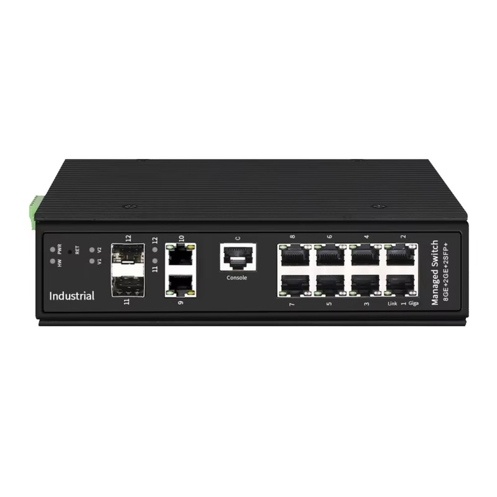 Industrial Switch Din Rail Gigabit - Switch Gerenciado L3 Industrial de 8
