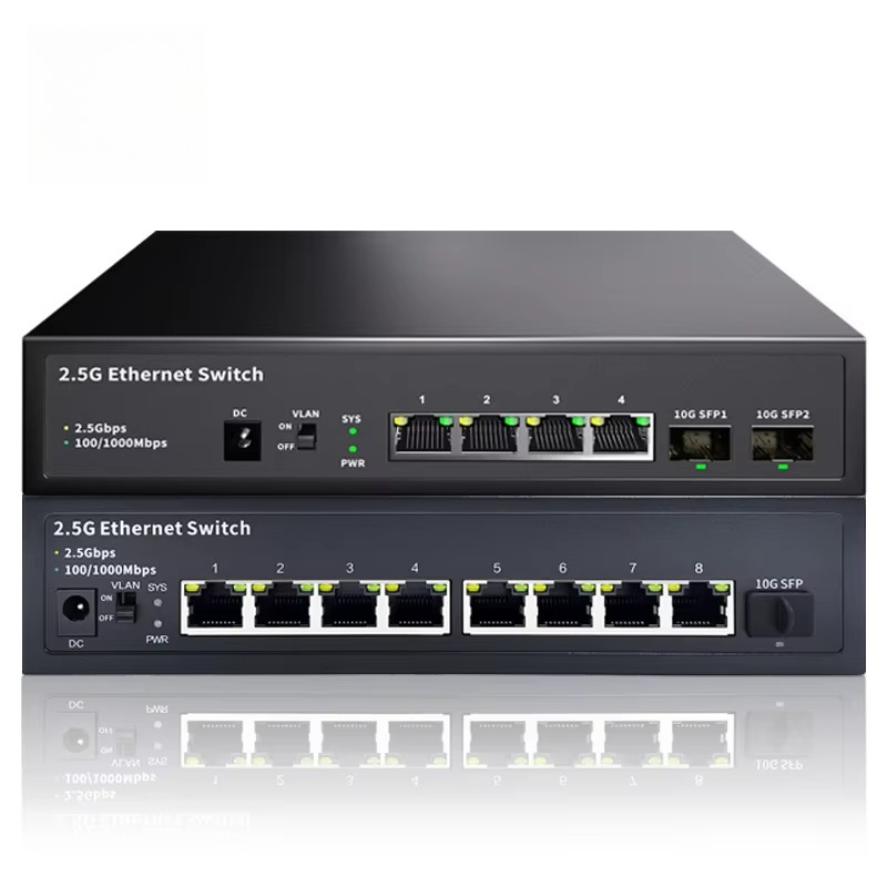 8 Port 2.5G Switch Unmanaged - Switch Ethernet não gerenciado de 2,5