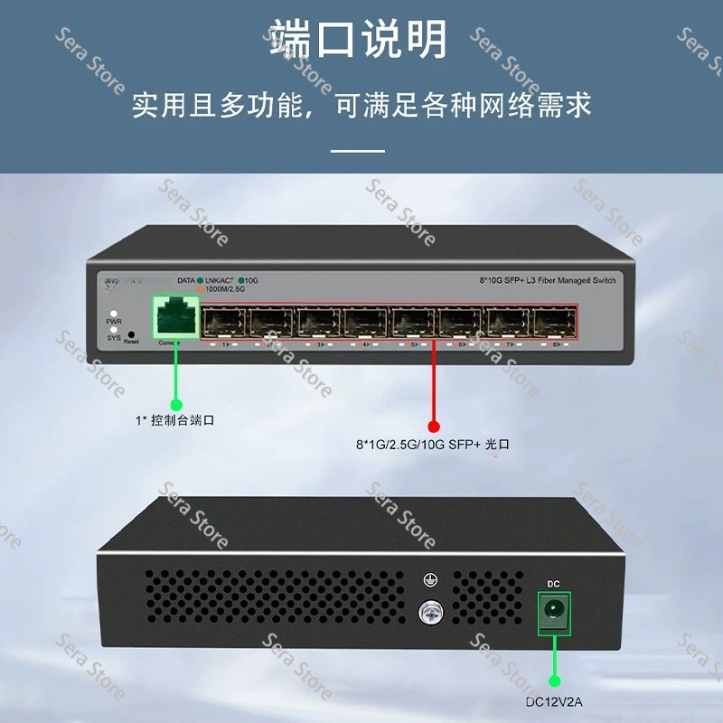 10G Sfp+ Switch 8 Port - Switch Ethernet de 8 Portas Full