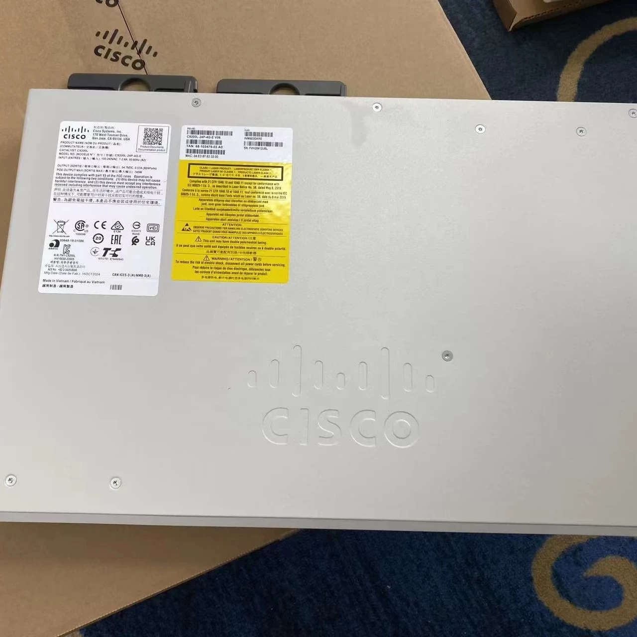 Managed Switch 24 Port Gigabit - C9200-24T-E: Switch Gigabit Ethernet gerenciado da