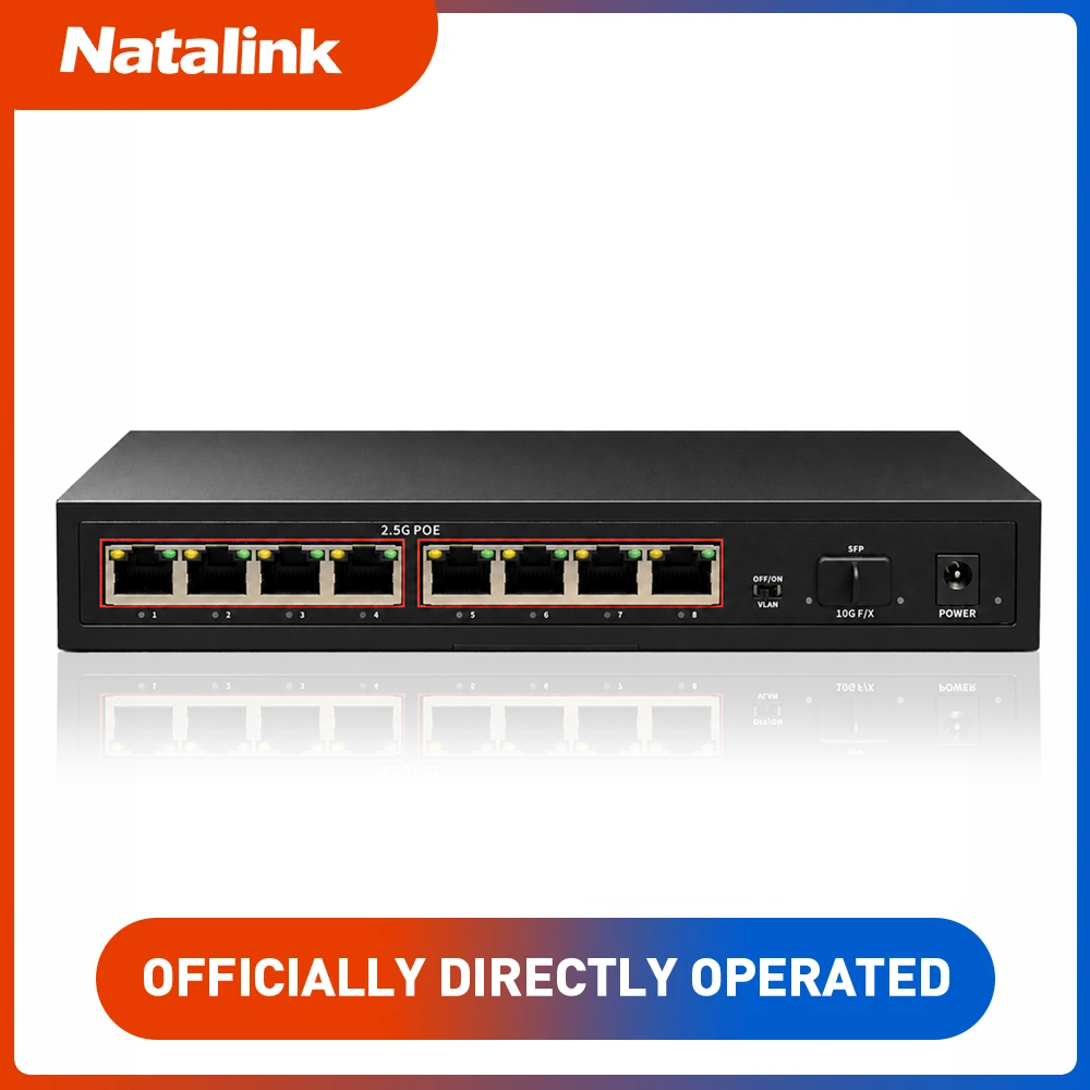 8 Port 2.5G Switch Unmanaged - Switch de rede PoE não gerenciado