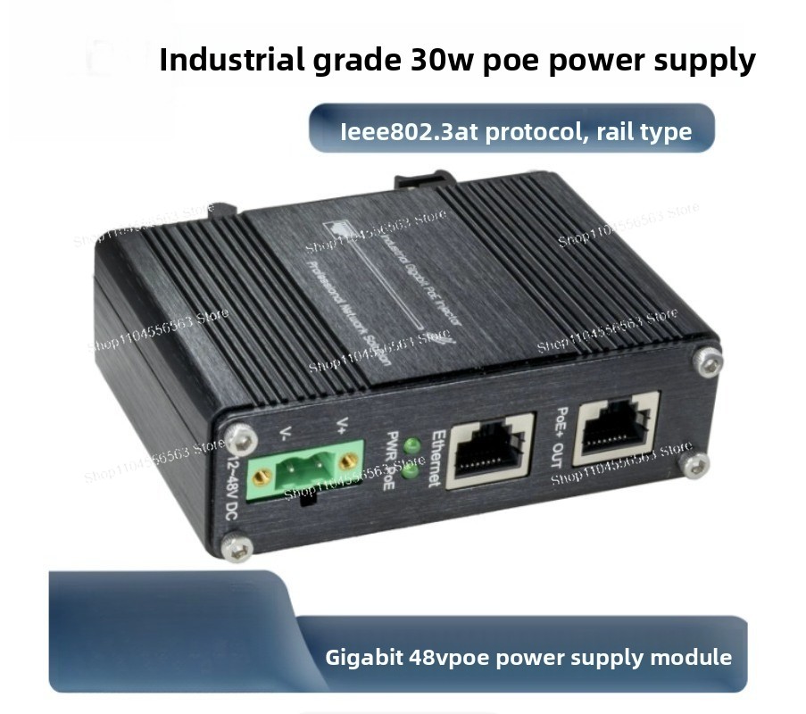Poe Injector Gigabit 30W - Injetor PoE Gigabit 30W, Montagem em
