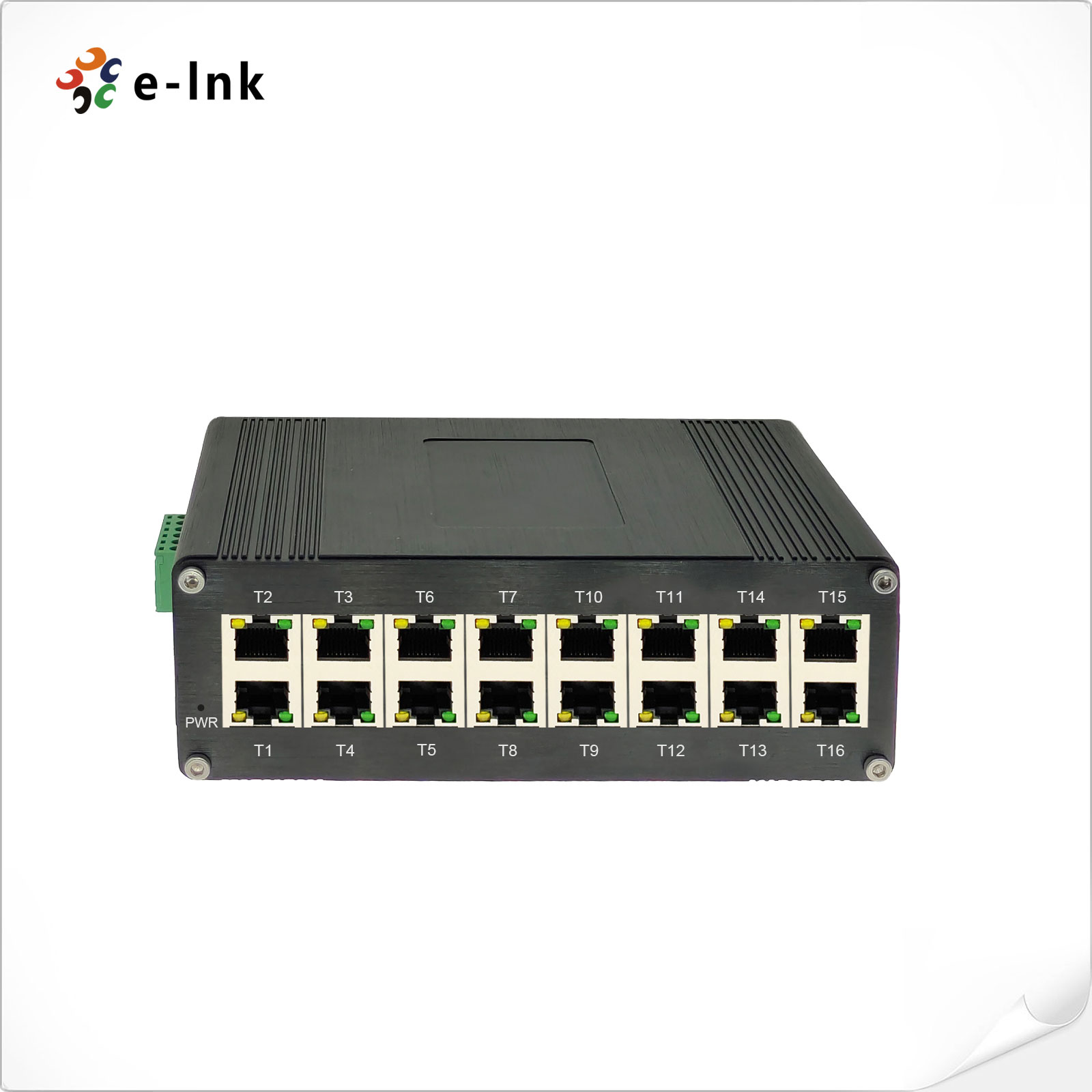 Industrial Switch Din Rail Gigabit - E-link LNK-IMC016GP Industrial 16 portas Gigabit