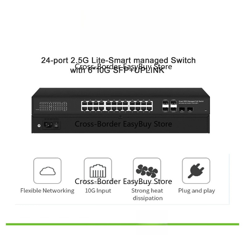 Switch 24 Port 10G Uplink - Switch L-ite-sm-art de 24 portas 2.5G