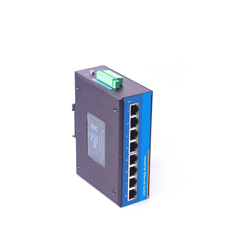 Industrial Switch Din Rail Gigabit - 8 portas elétricas com switch Ethernet