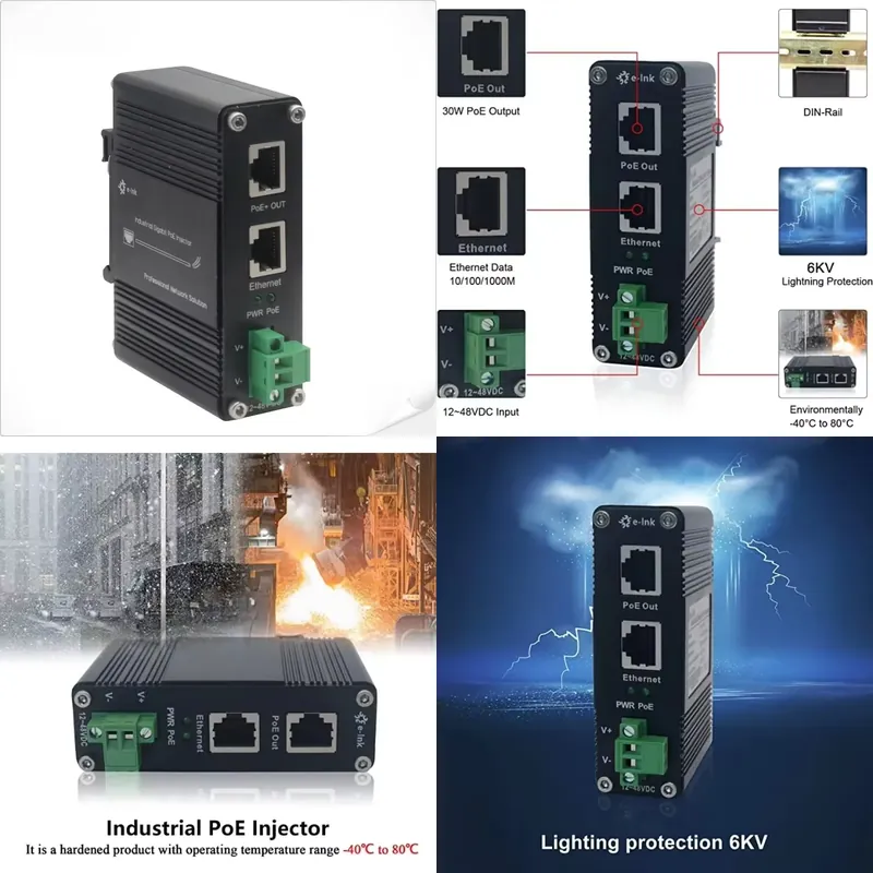Poe Injector Gigabit 30W - AP01 para Injetor PoE Industrial Reforçado