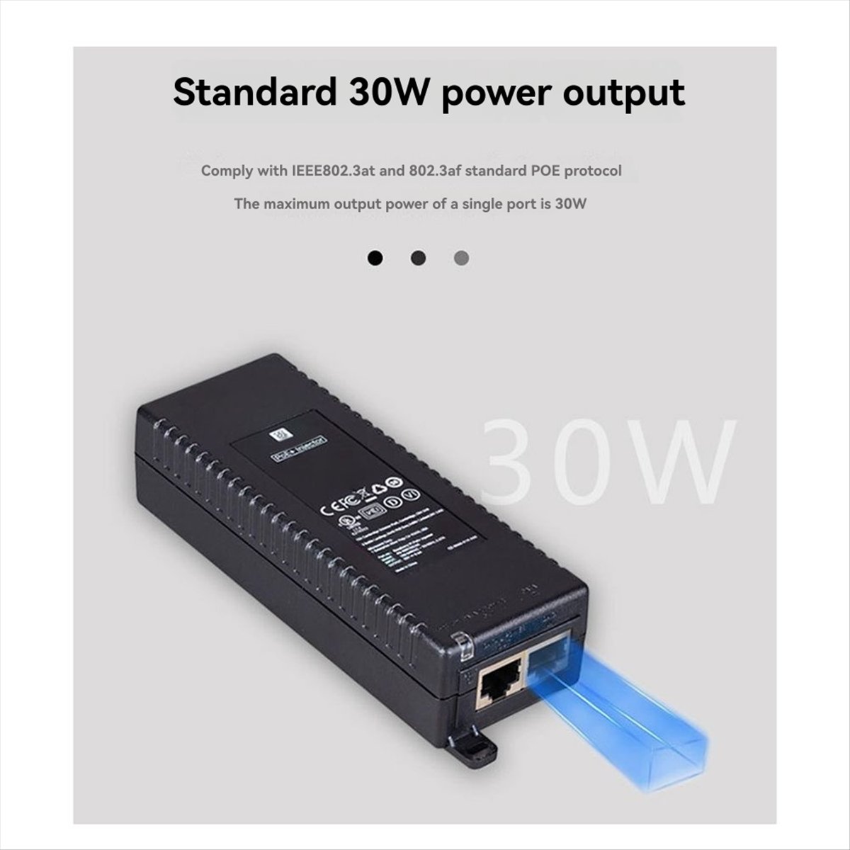 (ABGQ) Injetor POE Gigabit 100 - Poe Injector Gigabit 30W avaliação e preço