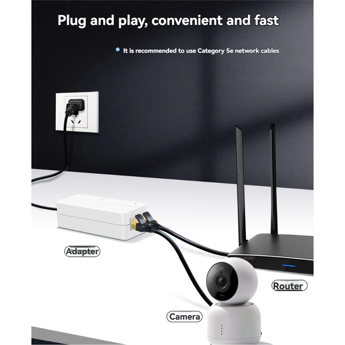 (ABGQ) Injetor PoE 30W 2.5G Gi - Poe Injector Gigabit 30W avaliação e preço