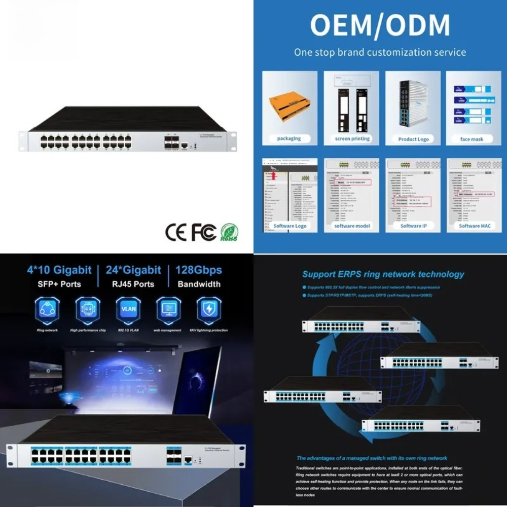 Switches Ethernet gerenciados  - Switch 24 Port 10G Uplink avaliação e preço
