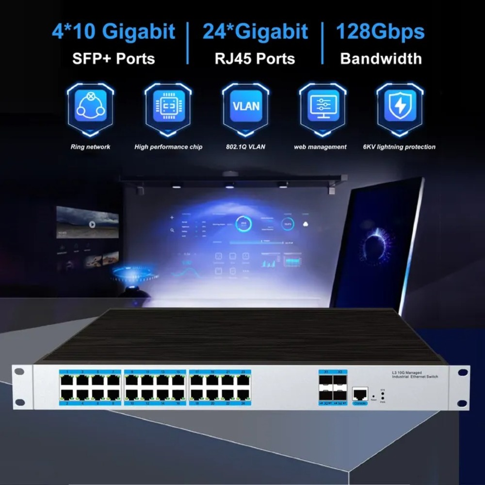 Switches Ethernet gerenciados  - Switch 24 Port 10G Uplink avaliação e preço
