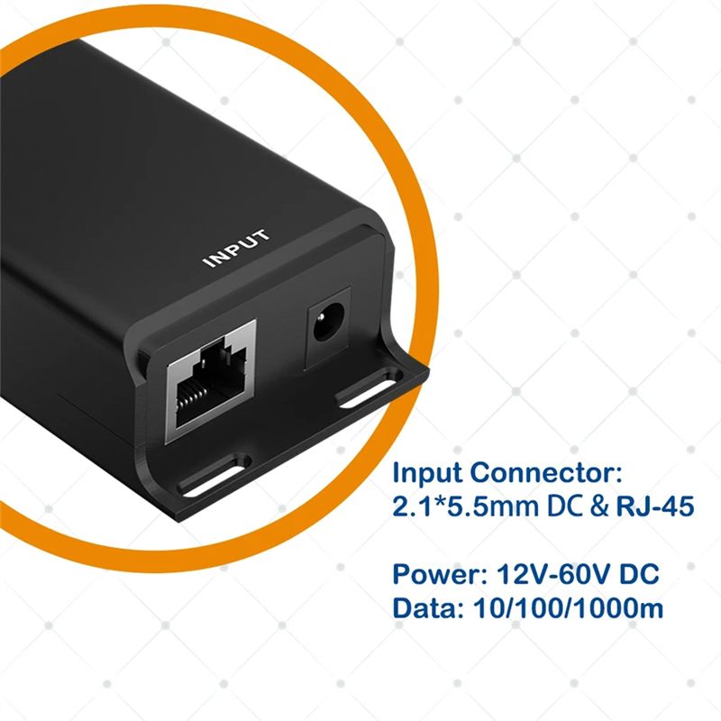 Injetor PoE Gigabit ABUO, entr - Poe Injector Gigabit 30W avaliação e preço