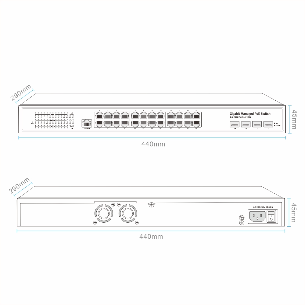 Switch de rede gerenciado L3,  - Network Switch Rack Mount 1U avaliação e preço
