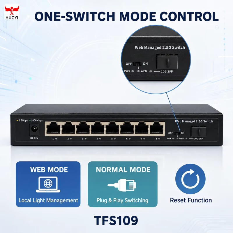 Switch gerenciado de 8 portas  - 10G Sfp+ Switch 8 Port avaliação e preço