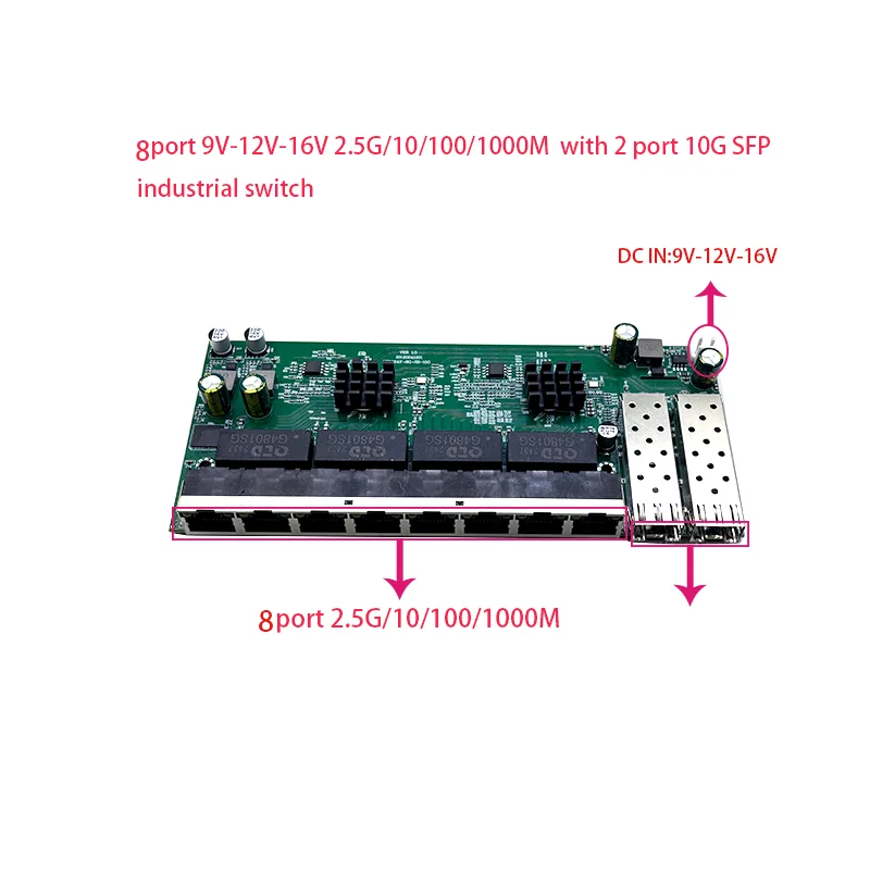 Fonte de alimentação POE de 8  - 10G Sfp+ Switch 8 Port avaliação e preço