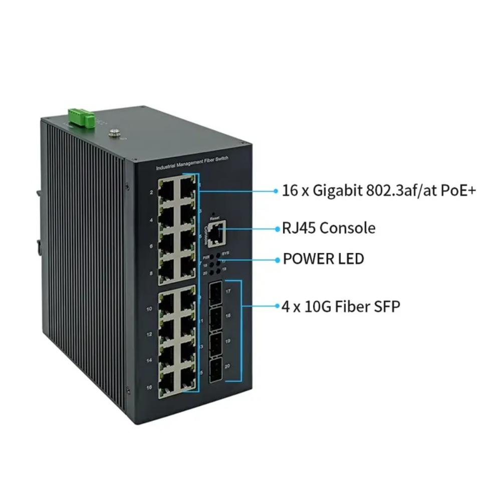 Switch Ethernet PoE+ de 16 por - Poe Switch 16 Port 802.3At avaliação e preço