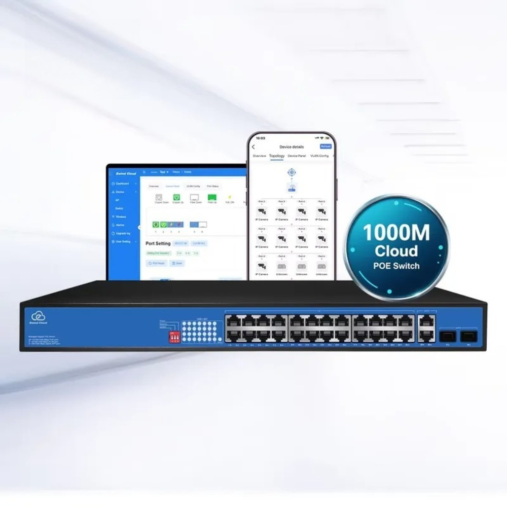 Switch de 1000Mbps, suporta VL - Managed Switch 24 Port Gigabit avaliação e preço