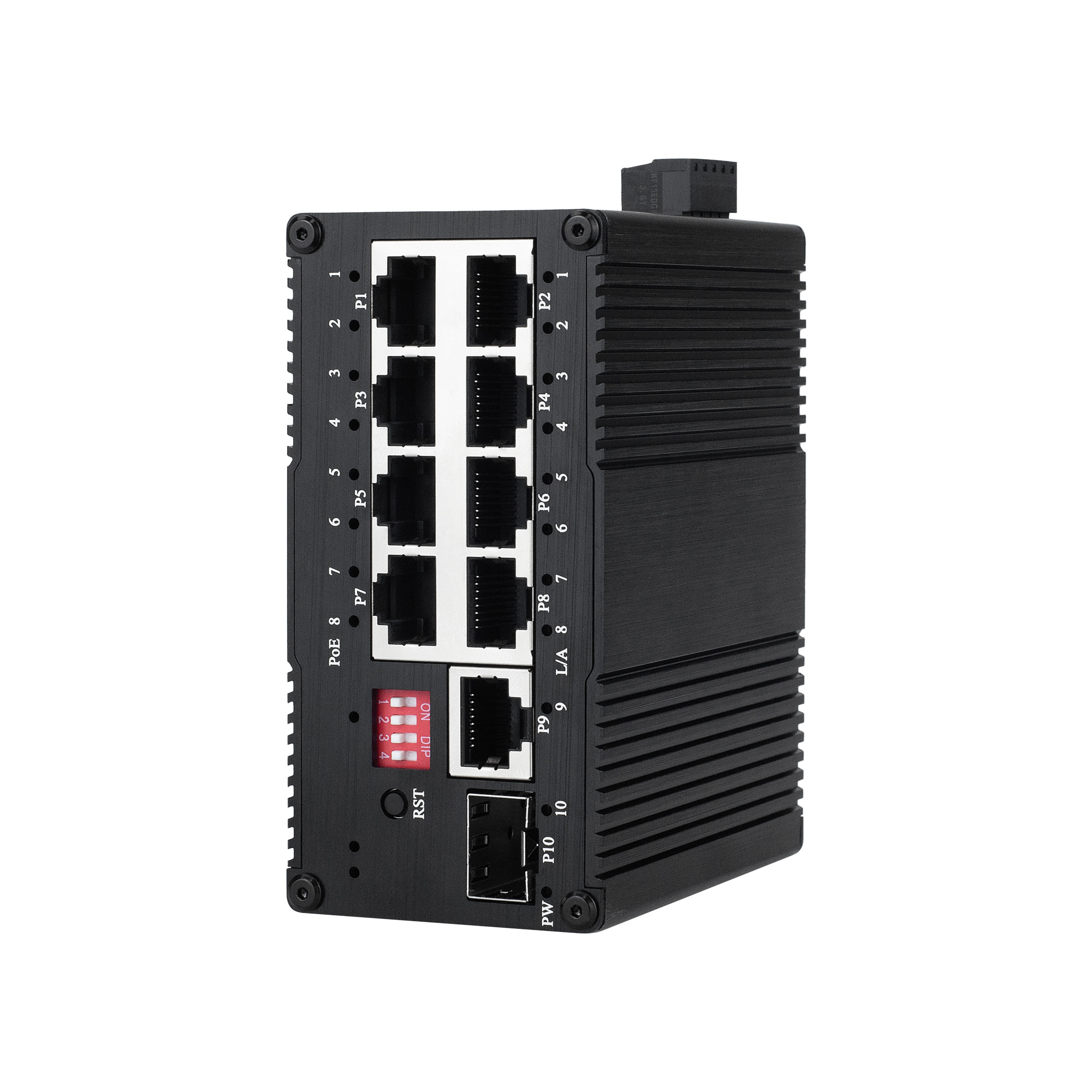 Switch Industrial 9 RJ45+1 SFP - Industrial Switch Din Rail Gigabit avaliação e preço