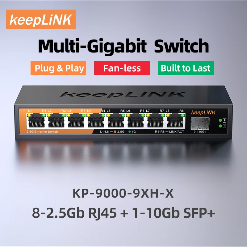 KeepLiNK Switch Ethernet Multi - 8 Port 2.5G Switch Unmanaged avaliação e preço