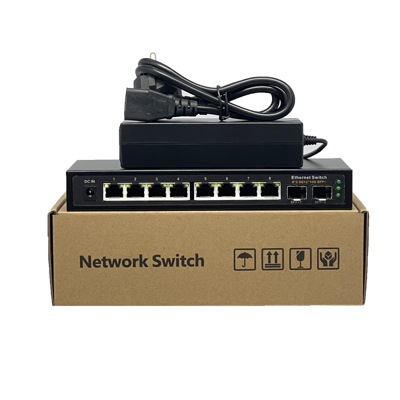 Switch POE RJ45 8*2.5G + 2*10  - 8 Port 2.5G Switch Unmanaged avaliação e preço