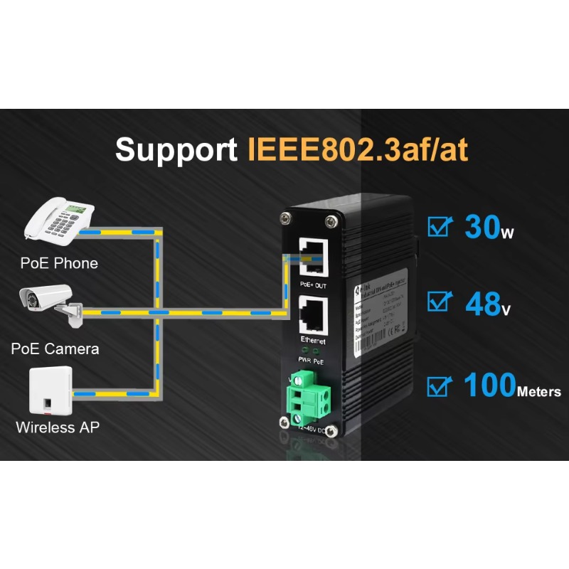 Injetor PoE Industrial Gigabit - Poe Injector Gigabit 30W avaliação e preço