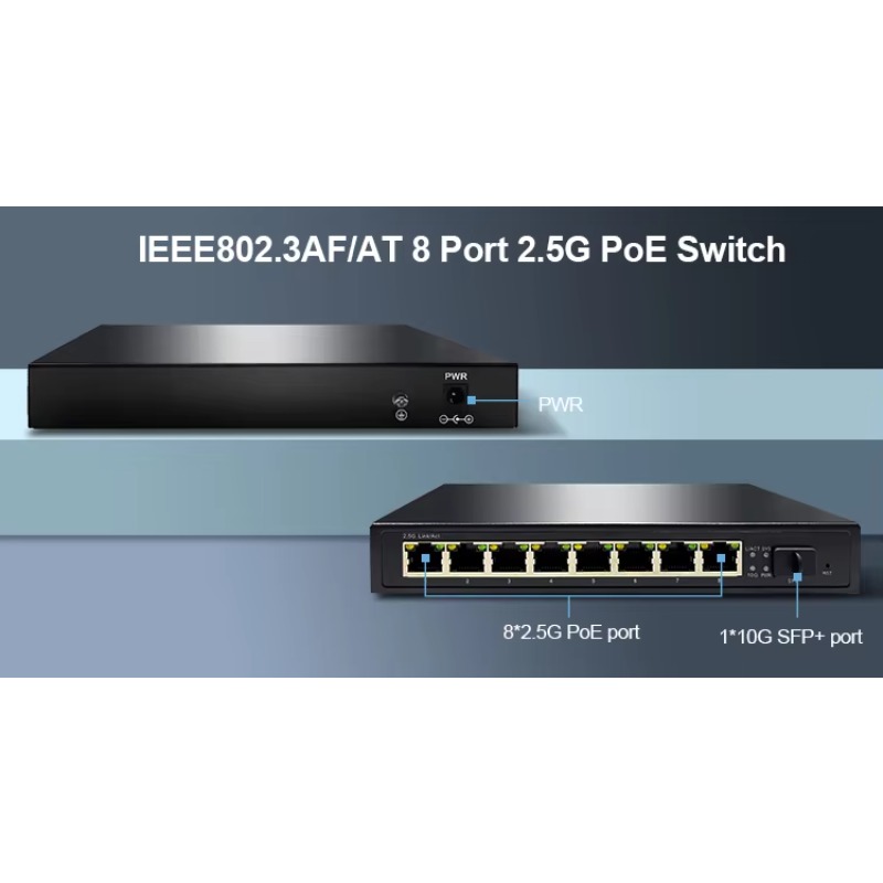 Switch PoE Não Gerenciado de 8 - 8 Port 2.5G Switch Unmanaged avaliação e preço