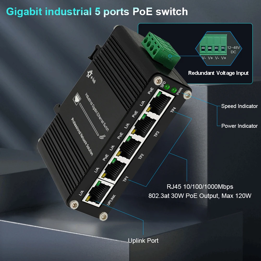 Switch Industrial Gigabit Ethe - Industrial Switch Din Rail Gigabit avaliação e preço