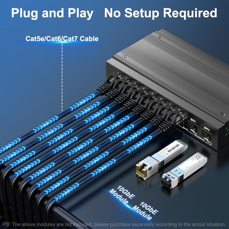 HORACO 2.5G Network Switch 8 p - 10G Sfp+ Switch 8 Port avaliação e preço
