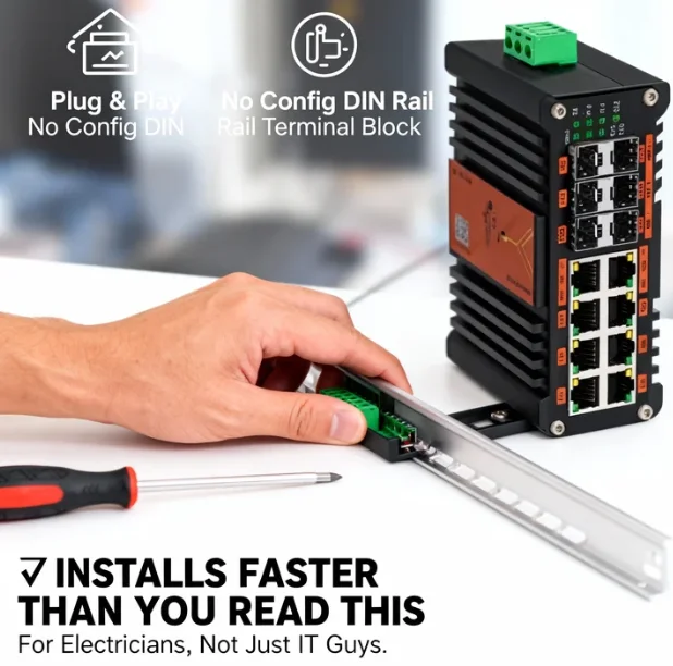 Switch PoE gerenciado industri - 10G Sfp+ Switch 8 Port avaliação e preço